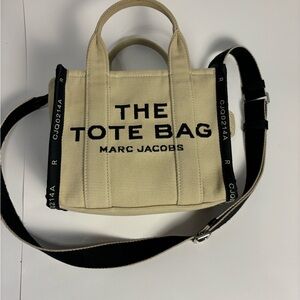 Marc Jacobs Beige and Black Messenger Bag